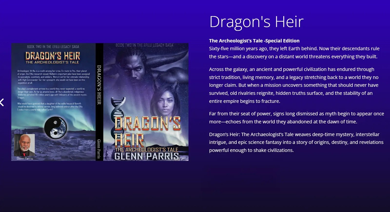 Glenn Parris author website