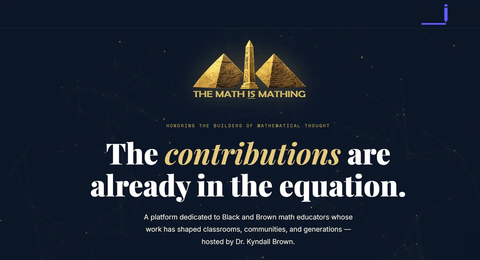 The Math Is Mathing website