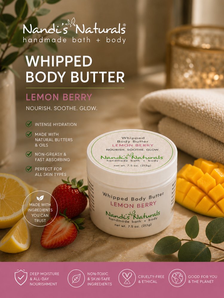 Nandi&rsquo;s Naturals whipped body butter product promo